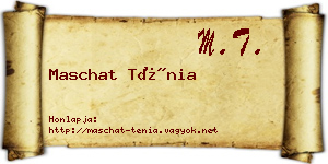Maschat Ténia névjegykártya